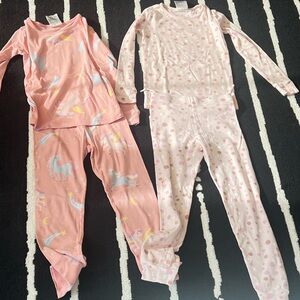 H&M Pink Unicorn and Polka Dot Kids Pajama Set